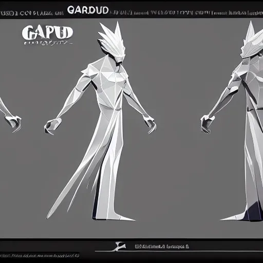 Prompt: low poly render of garou, concept art, unreal engine