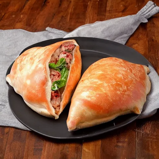 Prompt: Gordon Ramsay is a Spam Calzone