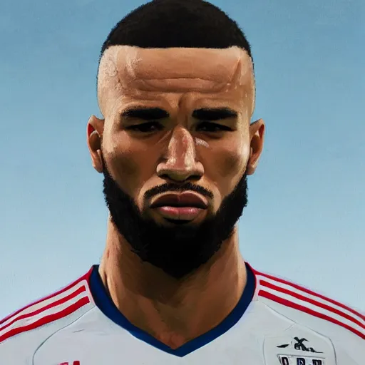 Image similar to a film still portrait of footballer terrence boyd, bald, finely detailed features, closeup at the face, perfect art, trending on pixiv fanbox, painted by greg rutkowski makoto shinkai takashi takeuchi studio ghibli akihiko yoshida