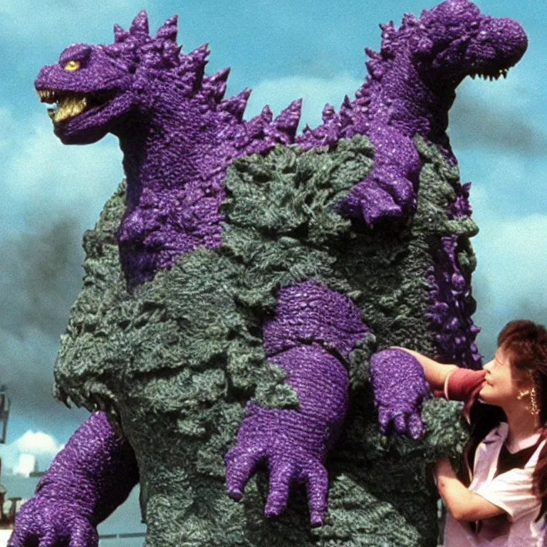 Image similar to Godzilla, Barney & Friends (1992), Hearts