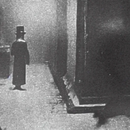 Image similar to security camera footage of Jack the Ripper 1888