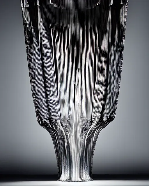 Image similar to table lamp designed by iris van herpen, advertising photography