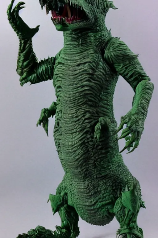 Image similar to kaiju action figure, vintage, 1980s