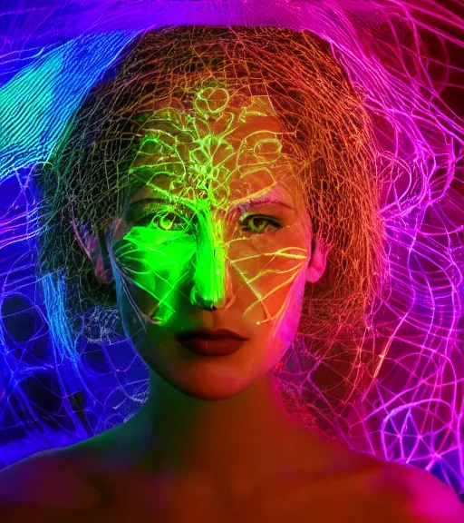 Prompt: lightpainting luminescent portrait, diffuse luminescent lightpainting, intricate wiccan spectrum lightpainting, elegant light, highly detailed zen prisms, lifelike, fully photorealistic, artstation, luminescent beautiful concept art, smoothened, sharp luminescent focus, sharp art by michael bosanko