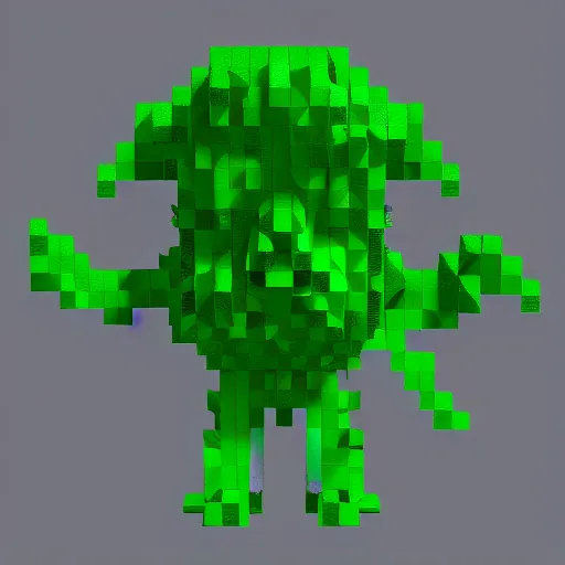 Image similar to Cthulhu voxel art