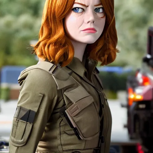 Image similar to emma stone hasbro g. i joe 4 k