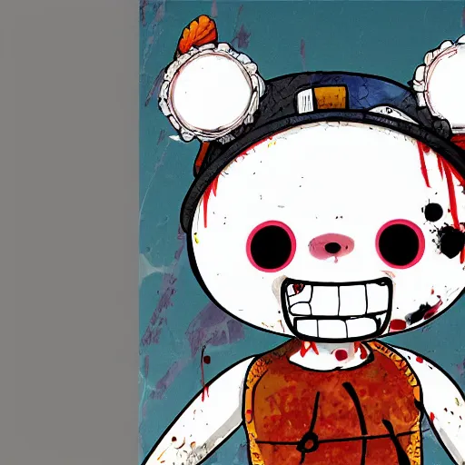 Image similar to tony chopper of one piece, splatter paint