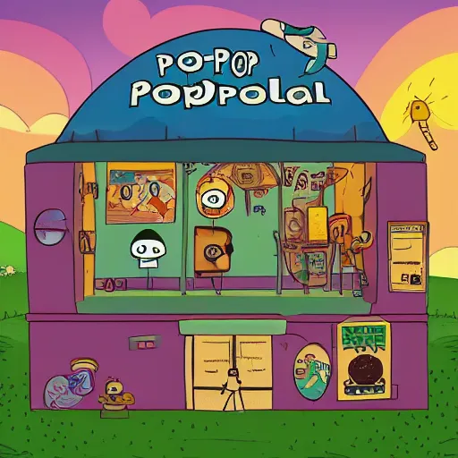 Image similar to poptropica album art, cover art, poster