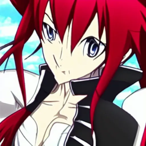 Image similar to a screenshot of rias from high school dxd