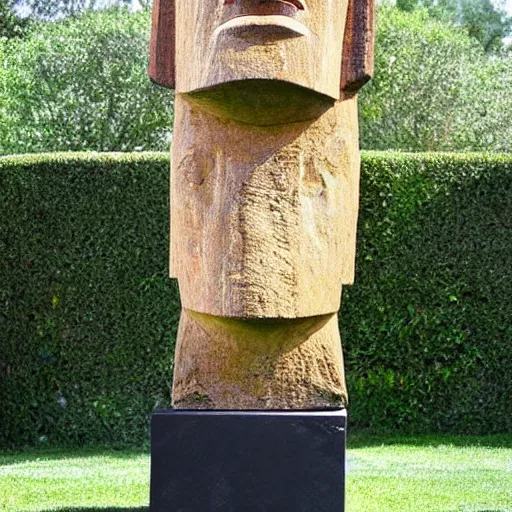 Prompt: Easter island head statue of Shaquille O'Neal