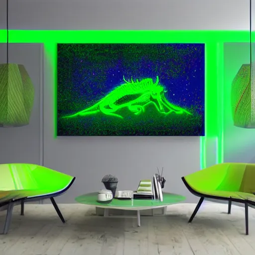 Image similar to visible environment soon, the 8 k, neon green, luxury, dramatic lighting, old man fell cosmic dragon korgi, photorealistic digital painting