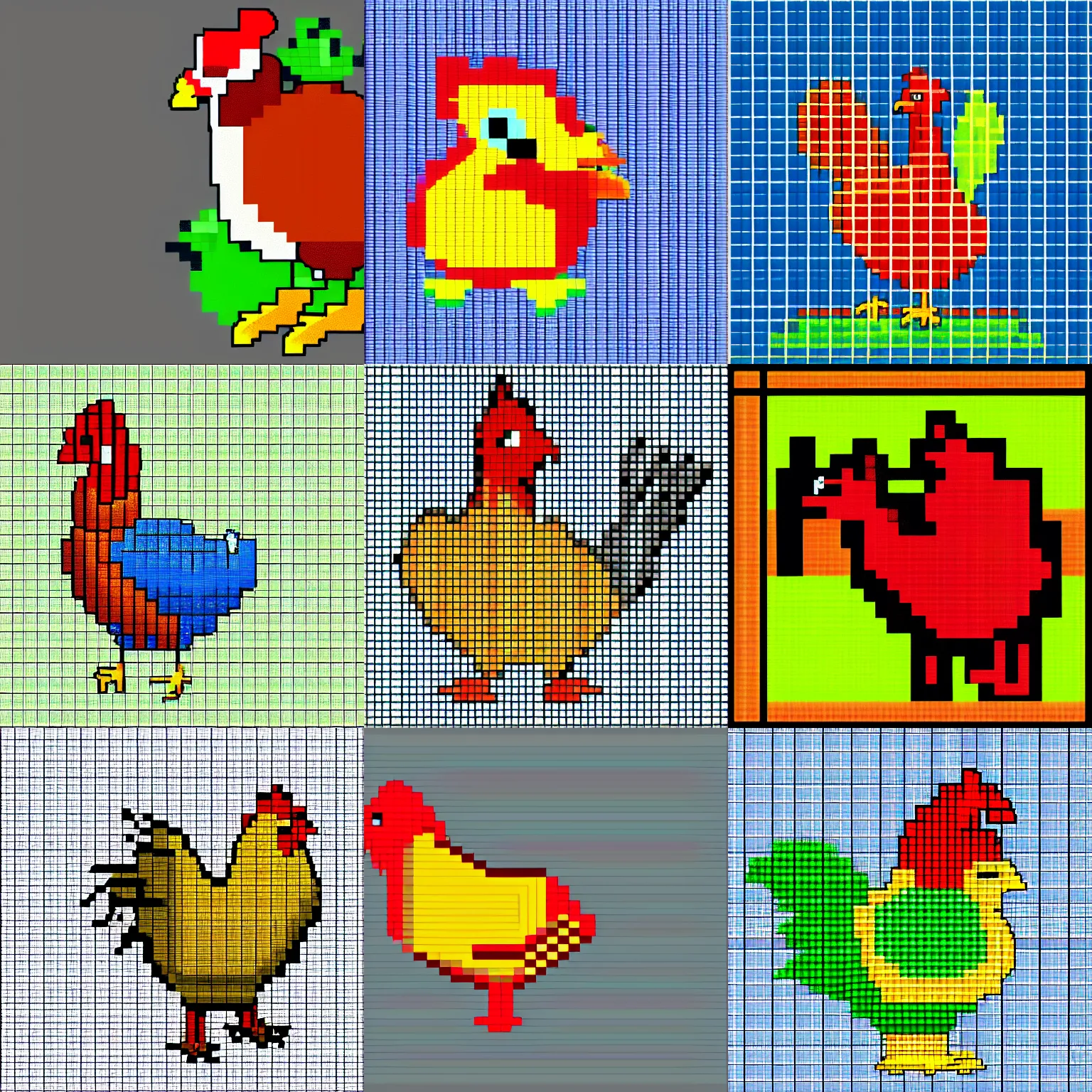 Prompt: pixel art of a chicken. Sprite pixel art, pixel art