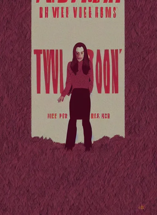 Image similar to twin peaks movie poster art by claire hummel