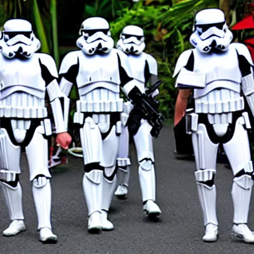 Image similar to storm troopers on holiday in thailand