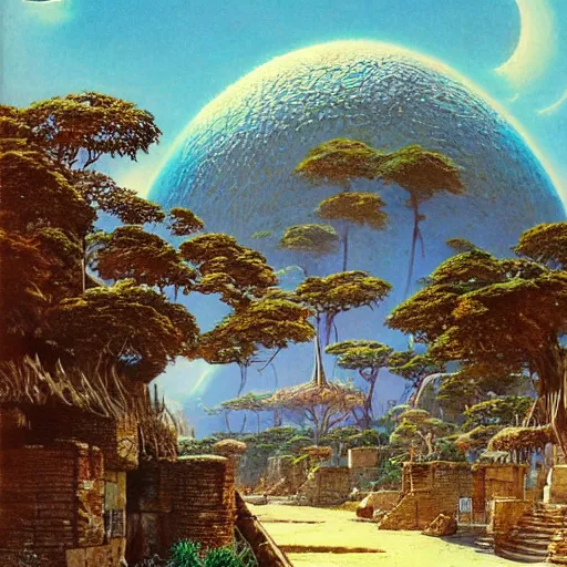 Image similar to The world of Arakkis, by Bruce Pennington