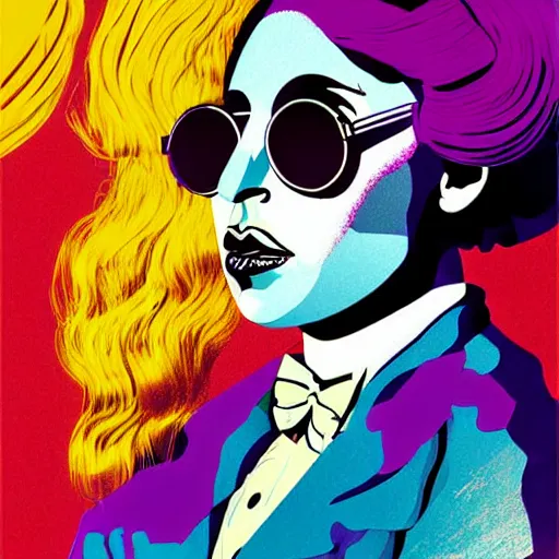 Image similar to graphic illustration, creative design, lady gaga as willy wonka, biopunk, francis bacon, highly detailed, hunter s thompson, concept art