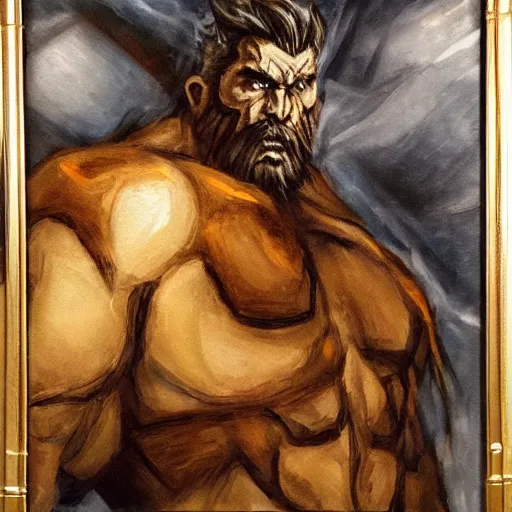 Image similar to reinhardt in the style of elden ring, highly detailed, oil on canvas