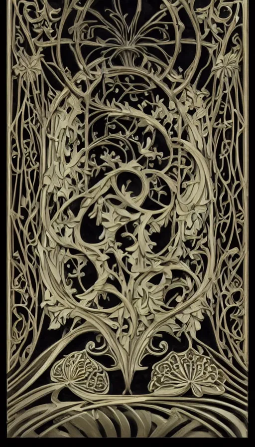 Prompt: highly detailed beautiful simple organic molding piece with a black background, art nouveau, gaudi, sharp focus, dynamic lighting, elegant harmony, beauty, masterpiece