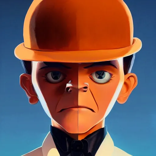 Image similar to face icon stylized minimalist a clockwork orange 1 9 7 1, loftis, cory behance hd by jesper ejsing, by rhads, makoto shinkai and lois van baarle, ilya kuvshinov, rossdraws global illumination