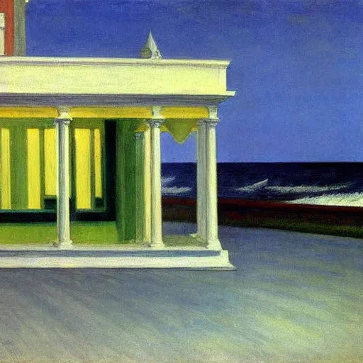 Image similar to The Tempest, by Edward Hopper