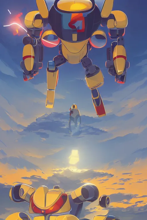 Image similar to metabots medabots medarotto medarot robot minimalist comics, behance hd by jesper ejsing, by rhads, makoto shinkai and lois van baarle, ilya kuvshinov, rossdraws global illumination ray tracing hdr radiating a glowing aura