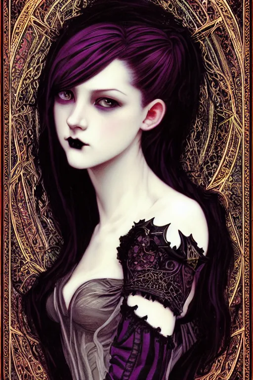 Prompt: beautiful and gothic and victorian and luxury and demonic young medieval dark wizard portrait like blackpink lisa+front face with light flowing hair, ultradetail face, art and illustration by tian zi and craig mullins and WLOP and alphonse mucha, fantasy, intricate complexity, human structure, human anatomy, fantasy character concept, watermark, blurry, hyperrealism 8k