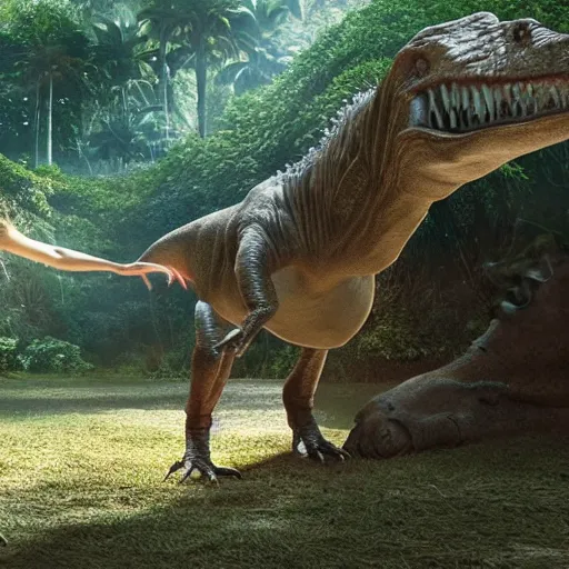 Prompt: a still of emma watson in jurassic world, cinematic shot, cinematic lighting, 4k HD