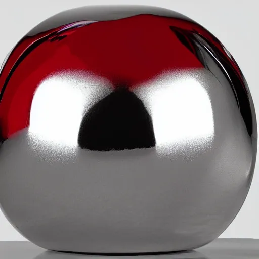 Prompt: chrome spheres on a red cube by jason de graaf