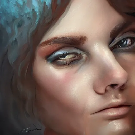 Prompt: sandman by annie ralli, artgem, digital painting, fullshot, color painting, hyperrealistic, concept art, oil painting, masterpiece, concept art, trending on deviantart, realistic and detailed face, highly detailed, high quality, 8 k, soft lighting, fancy colors, fantasy, cinematic, high coherence