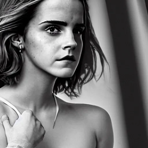 Image similar to emma watson starring in the new rocky movie, 8 0 s movie, cinematic, movie poster, dark, moody