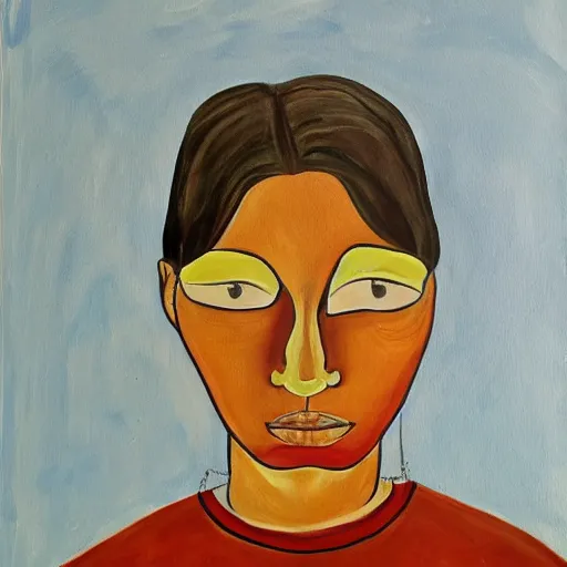 Prompt: a painting in the style of philip alice neel.