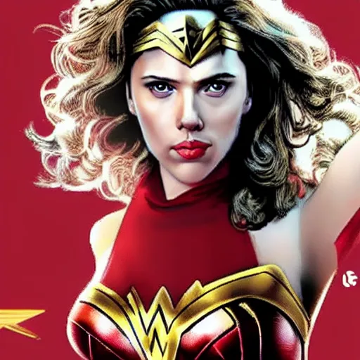 Prompt: Scarlett Johansson as wonder woman