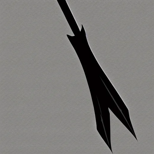 Prompt: an evil black sword on a blank background. ( rpg illustration )