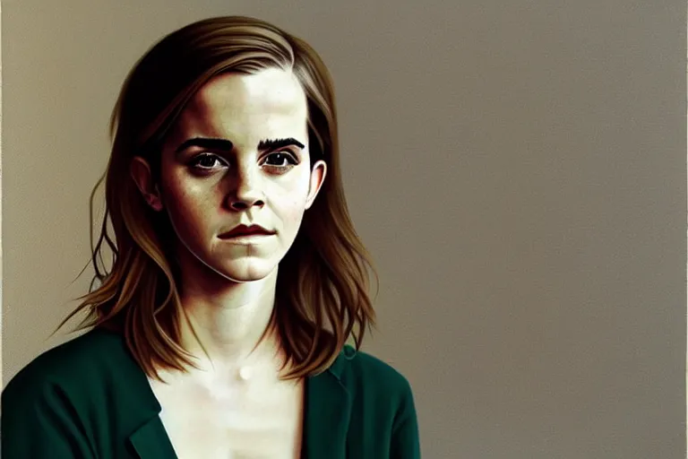 Image similar to portrait of emma watson artwork by tim eitel