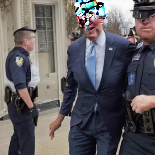 Image similar to joe biden being arrested by capitol police