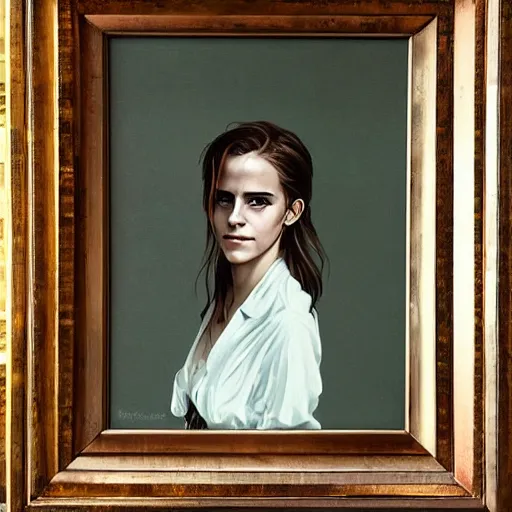 Prompt: a portrait of emma watson in a scenic environment by mohrbacher peter