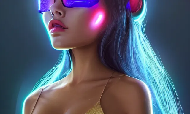 Prompt: madison beer as an edm jewelry catgirl cyborg | sweaty porcelain polished rich enticing ornate modern | weta disney movie still photo | hi - fructose, sci fi fantasy, golden ratio details, smooth, octane render, sharp focus, artstation, concept art, illustration | rutkowski, artgerm, mucha, wlop, loish |