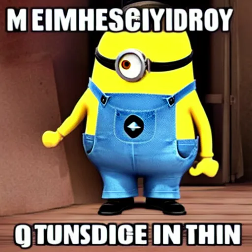 Image similar to friday minion meme office cringe