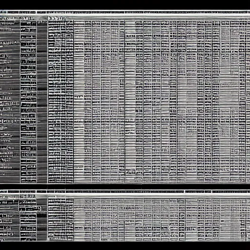 Prompt: dense computer vision output log text IDE, font, layout, debug session, black and white, command line