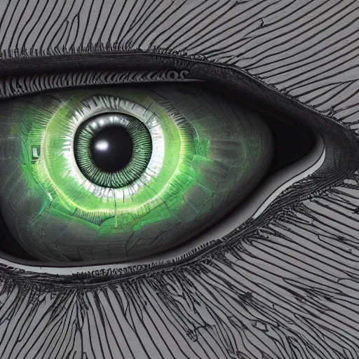 Image similar to hyper detailed eye, 3d render final canasta style, art station trending