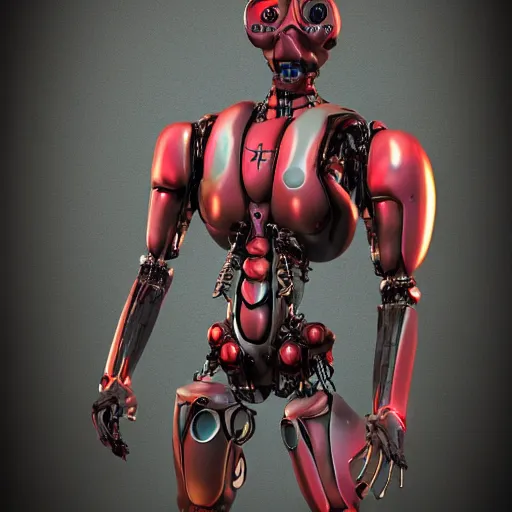 Prompt: cyborg chamelon, render unreal engine