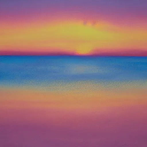 Prompt: pastel sunset over the sea