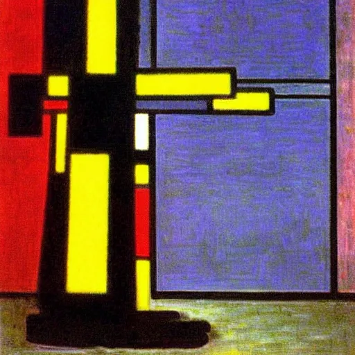 Image similar to Night of the life by piet mondrian