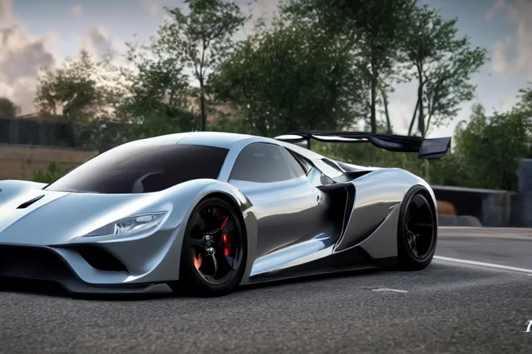 Image similar to photo wallpaper sport car gran turismo 7 forza horizon need for speed fast and furious 5 unreal engine supercar hypercar game concept car octane render, 4 khd 2 0 2 2 3 d cgi rtx style chrome reflexion global illumination ray tracing hdr arstation pixar and disney unreal