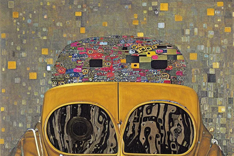 Image similar to gustav klimt vw beetle