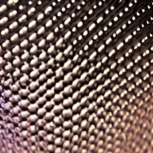 Image similar to macro image of carbon nanotubes forming structures, shallow DOF, reflective surfaces, studio lighting, chromatic aberration, high detail, scientific