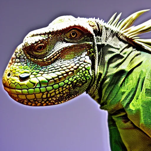 Prompt: a humongous iguana with it's mouth wide open ready to swallow and eat EARTH outside in space