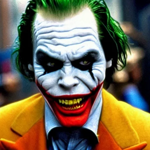 Image similar to jim carrey as the joker in batman ( 1 9 8 9 )