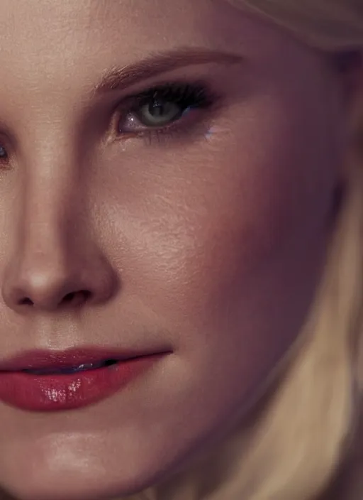 Image similar to close up portrait of kristen bell, highly detailed, hd, beautiful, subsurface scattering, octane rendering