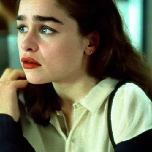 Image similar to emilia clarke in twin peaks ( 1 9 9 0 )